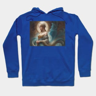 Ethereal Woman in an Abstract Scene Hoodie